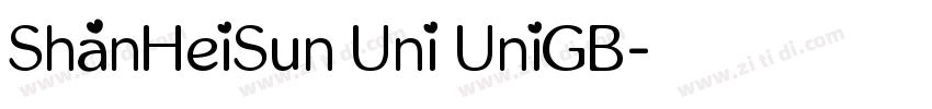 ShanHeiSun Uni UniGB字体转换
